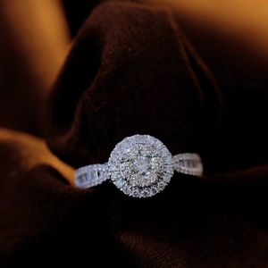 Bague de mariage vintage glamour Xinfly 1,1 ct en or 18 carats avec diamants taillés classiques, style romantique, pour anniversaire - Product Image 3