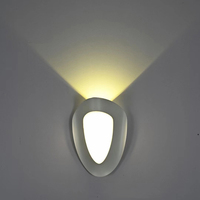 Lampe d'extérieur en polycarbonate LED pour escalier, balcon, mur extérieur, IP65, étanche, en aluminium, pour cour, blanc chaud, garantie de 2 ans