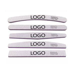 Lime à ongles zébrée demi-lune double face en papier de verre, grains 80 100 150 180 240, logo personnalisé, pour manucure et salon - Product Image 5