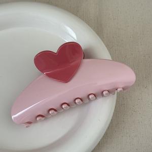 ที่หนีบผมผู้หญิงหรูหราสีสันสดใสขนาด8.5ซม. ที่ติดผมรูปหัวใจสีแดงพลาสติกสำหรับงานปาร์ตี้สำหรับเด็กผู้หญิงและวันวาเลนไทน์ - Product Image 3
