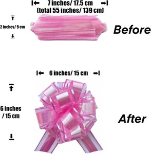 Lazo de regalo grande de 6 pulgadas, decoración de cinta láser colorida para ramos de flores y cesta, lazos Aurora para regalos de cumpleaños, - Product Image 2