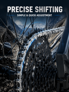 VXM <span class=keywords><strong>10</strong></span>단 116링크 고탄소강 자전거 체인 전기도금된 녹 및 마모 방지 강력한 체인 핀(산악 자전거용) - Product Image 4