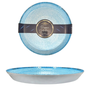 Bandeja Redonda de Melamina Azul con Diseño de Pimienta, Diámetro [insertar diámetro aquí] 35 H 4CM - Product Image 1