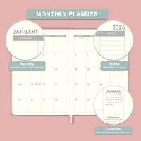 Agenda Semanal de Bolsillo Prolead 2026, Espiral A5, Logotipo en Lámina Dorada, 100% Ecológica, Portátil, Diseño Personalizado, 80 Hojas