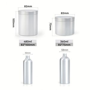 Set de Regalo de Crema Corporal Luxe Silver |   Tarros Cosméticos de Aluminio Serigrafiados con Bomba Dosificadora para Lociones y Aceites Esenciales, Hechos con Materiales Reciclados - Product Image 4
