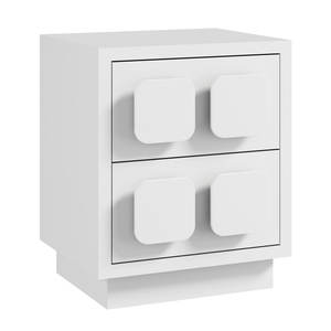 Black Bedroom Furniture Grid Side Decorations Classic Style Wooden <strong>Nightstand</strong> with 2 Drawer - Product Image 2