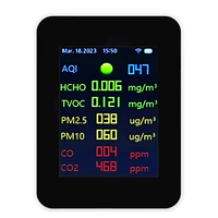 WiFi Tuya 9-en-1 Moniteur de qualité de l'air Intérieur CO2 PM2.5 Détecteur de gaz Qualité de l'air ambiant & Pollution Co Meter Tuya Analyseurs de gaz