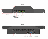 Perangkat Firewall Rakmount Intel N150 1U 9,5 Inci 4 Port 2.5GbE 4 SFP Plus Router Server Keamanan Jaringan