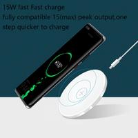 Chargeur sans fil rapide 15W avec entrée Type-C, chargeur sans fil personnalisé avec logo OEM ODM CE FCC ROHS - compatible avec les smartphones et les montres intelligentes
