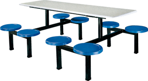 Venta al por mayor restaurante mesa de comedor escuela extender mesa de comedor y silla plegable con fibra de vidrio Banco plegable 4/6/8 asientos - Product Image 5