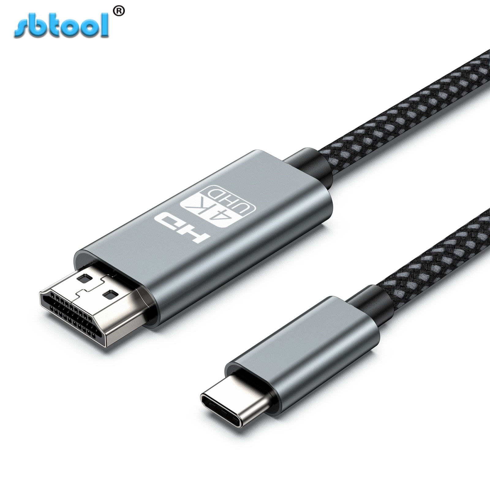 Adaptador customizável para TV HDTV, cabo USB-C tipo C de 4K 30 Hz USB 3.1 HDMI, conecta o telefone celular ao cabo de TV