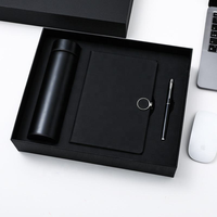 Ensemble cadeau d'affaires de luxe personnalisé FOCUS, bloc-notes en cuir PU A5, porte-clés, porte-cartes, logo personnalisé, impression sérigraphique, ensemble cadeau