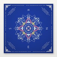 Mahjong américain de luxe moderne, 160 pièces, 36 mm, tuiles en acrylique gravées à 4 couches avec tapis mandala bleu cobalt, en stock, pour 4 joueurs