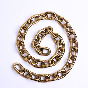 Chaîne de reliure de transport G70 plaquée zinc jaune 5/16 "X 20 'avec crochet de maintien - Product Image 6