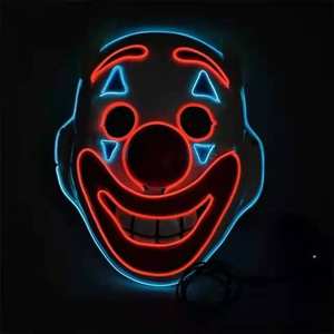 Máscara <span class=keywords><strong>de</strong></span> Payaso <span class=keywords><strong>de</strong></span> PVC con Luces LED para Halloween, Máscara <span class=keywords><strong>Completa</strong></span> Ecológica y Moderna para Disfraces <span class=keywords><strong>de</strong></span> Películas, Fiestas, Navidad y Cosplay - Product Image 1