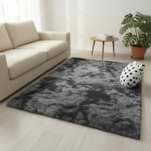 Tapis de salon moderne à motif puzzle en peluche polyester antidérapant lavable grande taille - Offre Spéciale - Product Image 4