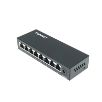 Switch Ethernet Gigabit Yunvo 5/8/10/16/12 Port Casing Plastik/Besi Switch Jaringan 100M untuk Kamera IP