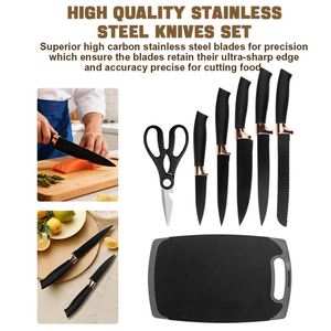 Juego de utensilios de cocina de silicona KitchenBliss de 19 piezas con mango de madera, tabla de cortar y cubo de almacenamiento, juego de cuchillos de cocina - Product Image 2