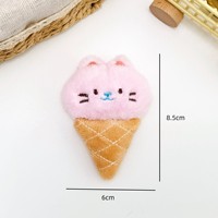 Porte-clés en peluche crème glacée, adorable pendentif poupée crème glacée, décoration de sac dessin animé, porte-clés en peluche