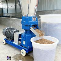 Machine à granulés portable robuste pour l'alimentation du bétail et de la volaille, fabrication directe en usine, pour petites exploitations agricoles