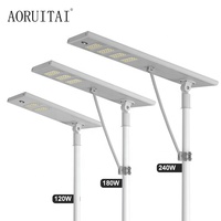 Lampadaire Solaire LED Tout-en-un Extérieur Intégré AORUITAI OEM ODM 60W 120W 180W 240W 300W 360W 420W, Paiement par L/C accepté