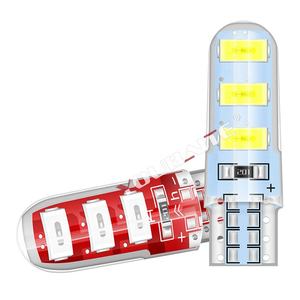 सस्ते ऑटो लाइटिंग T10 एलईडी सिलिकॉन लैंप 6smd 5730 एलईडी बल्ब एलईडी T10 w5w 194 168 कार एक्सेसरी लाइट सिलिकॉन 12v के साथ - Product Image 3