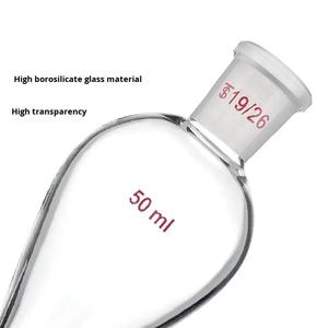 Funil de Separação em Forma de Pêra para Laboratório, Separação Óleo-Água, com Válvula de PTFE e Pistão de Vidro - Product Image 3