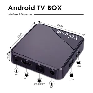 Factory Outlet XS97 SE 4K ARM Cort-ex A53 Android 10.0 smart 4k tv box avec wifi avec tout neuf