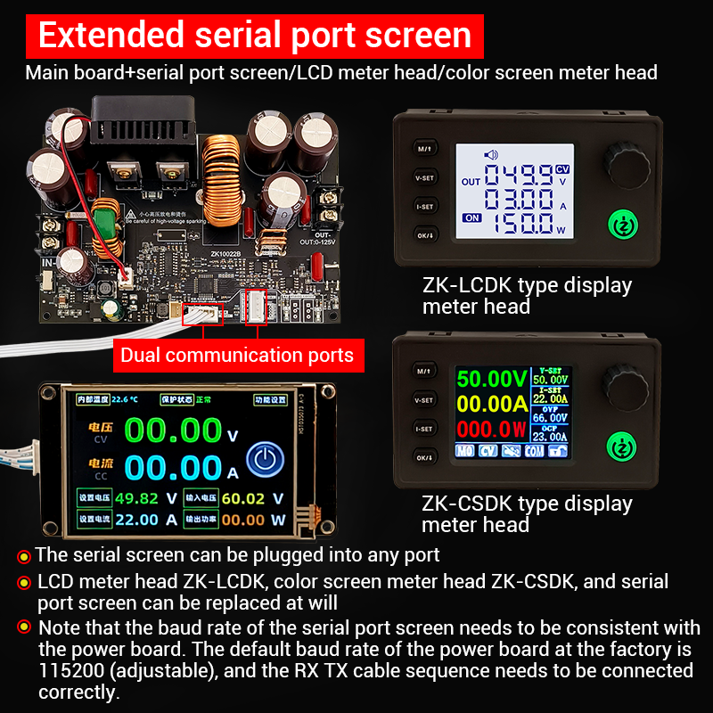 WUZHI 10022 DC Adjustable Power Supply Module 125V/22A - Regulated