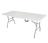 Table pliante en plastique moderne de haute qualité, hauteur réglable, portable, table de repas d'extérieur pour patio, jardin, camping
