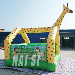 Château gonflable commercial en PVC en forme de girafe, château gonflable safari, <span class=keywords><strong>animaux</strong></span> gonflables, trampoline pour enfants à louer en gros - Product Image 2