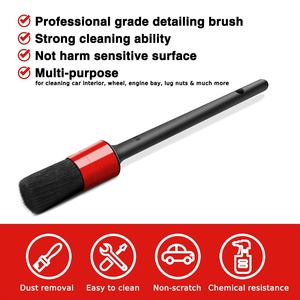 Spazzola per dettagli Auto nuova 10 pezzi Kit per la pulizia dei dettagli interni dell'auto Set di spazzole per la pulizia dei sedili in pelle per Auto - Product Image 3