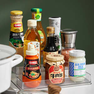 Étagère à épices en plastique transparent à 3 niveaux pour l'organisation des armoires de cuisine, organisateur d'épices, présentoir de garde-manger, vente en gros - Product Image 4