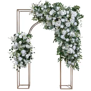 कॉर्नर कृत्रिम फूल स्वैग सेंटरपीस शादी की सजावट फूल हरे रंग की व्यवस्था रिसेप्शन के लिए शादी की सजावट