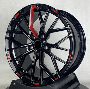 <span class=keywords><strong>Jantes</strong></span> forgées A6061-T6 personnalisées à rayons multiples avec ligne rouge, 19 20 21 22 pouces, 5x114.3 5x130, légères, concaves, pour voitures de course - Product Image 3