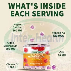 Gomitas de Calcio, Magnesio, Zinc y Vitamina B12 Ausreson, Vitaminas Dietéticas y Suplemento en Gomitas de Calcio, Magnesio, Vitamina D3 y K2 - Product Image 4