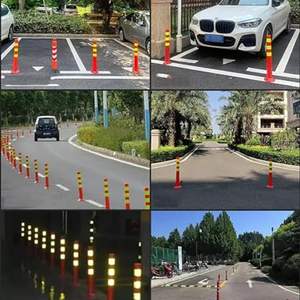 Delimitador de Tráfico de Alta Visibilidad, Poste Delimitador <span class=keywords><strong>Flexible</strong></span> Reflectante para la Separación de Carriles en Carreteras, Seguridad Vial - Product Image 4