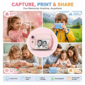 Kinderen Cadeau 1080P 48M Mini Instant Print <span class=keywords><strong>Camera</strong></span> Instant <span class=keywords><strong>Camera</strong></span> Print Zwart-wit Papier Kinderen Oplaadbare Digitale <span class=keywords><strong>Camera</strong></span> - Product Image 3