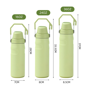 18/24/36oz con bocca ironica in acciaio inossidabile 304 isolato sottovuoto Outdoor Sport Climbing Champing borraccia con manico - Product Image 6