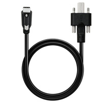Câble de panneau blindé en PVC Type-C vers USB 3.0 BM mâle à double verrouillage par vis avec options d'angle multiples pour ordinateur et imprimante