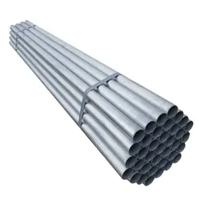 Tubo de aço inoxidável 40 polegadas 2 polegadas tubo de aço pré galvanizado por imersão a quente tubo de ferro redondo soldado GI para construção