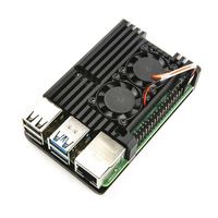 PENPOS 1 Go râpe 4B + boîtier en aluminium en métal avec double ventilateur pour kit de module râpe 4B