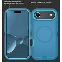 Coque de Téléphone Hybride Robuste 3 Couches Antichoc Compatible avec iPhone 17 16 15 Pro Max Plus 17E 16E Air