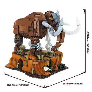 MOC Período Glaciar: Mamut Semiesqueleto, Bloques de Construcción, Adorno de Escritorio, Exquisitos Adornos, Rompecabezas de Ladrillos, Juguete DIY 31001 - Product Image 2