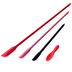 Makeup Cosmetic Dual Heads Silicone Spatula Mixing Sampling DIY Sculpture Thin <b>Jar</b> Juice Bottle Scraper Long Face Cream - Product Image 1