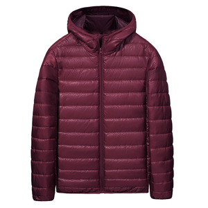 Veste matelassée <span class=keywords><strong>légère</strong></span> pour <span class=keywords><strong>homme</strong></span> à capuche avec fermeture éclair complète Manteaux d'hiver matelassés résistants à l'eau Veste en <span class=keywords><strong>duvet</strong></span> à capuche ultralégère et pliable - Product Image 3
