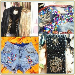 Piedras de cristal de formas mixtas para coser, gemas acrílicas de base plana, diamantes de imitación, strass para costura, manualidades, bricolaje y prendas de vestir. - Product Image 4