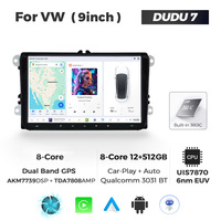 DUDUAUTO DUDU7 Autoradio multimédia Android pour voiture, système de navigation GPS, unité principale pour VW 9 pouces