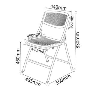 كراسي قابلة للطي بأرجل معدنية ومقاعد من البولي بروبلين الملون، أثاث لغرفة المعيشة والمنزل، كراسي بسيطة وعصرية قابلة للطي للحدائق والورش الخارجية - Product Image 5