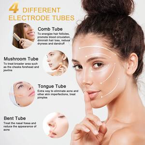 <span class=keywords><strong>Baguette</strong></span> haute fréquence pour machine faciale, machine haute fréquence portable avec 4 tubes-rouge - Product Image 3